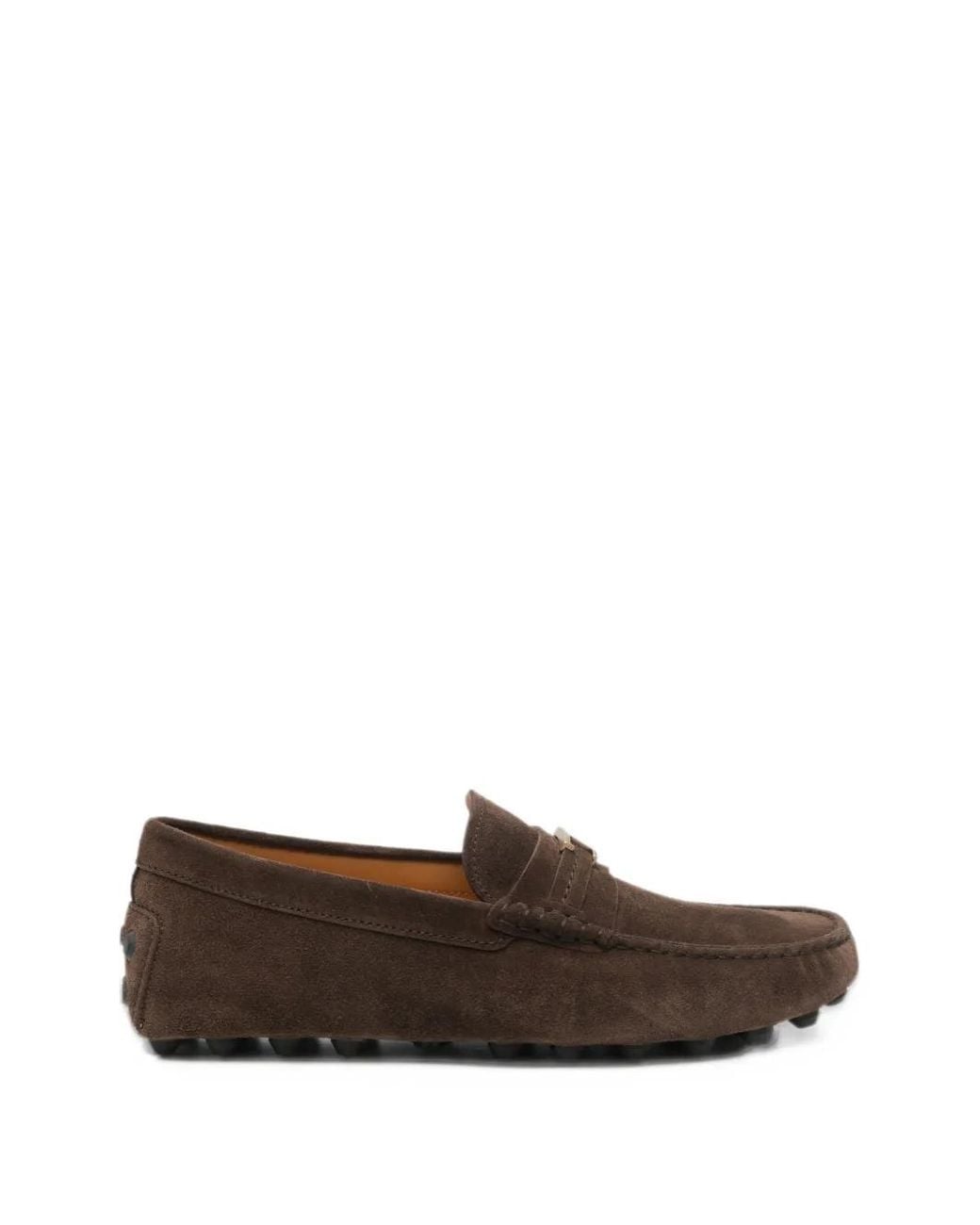 Tod's Brown Gommino T Timeless Suede Loafers for men