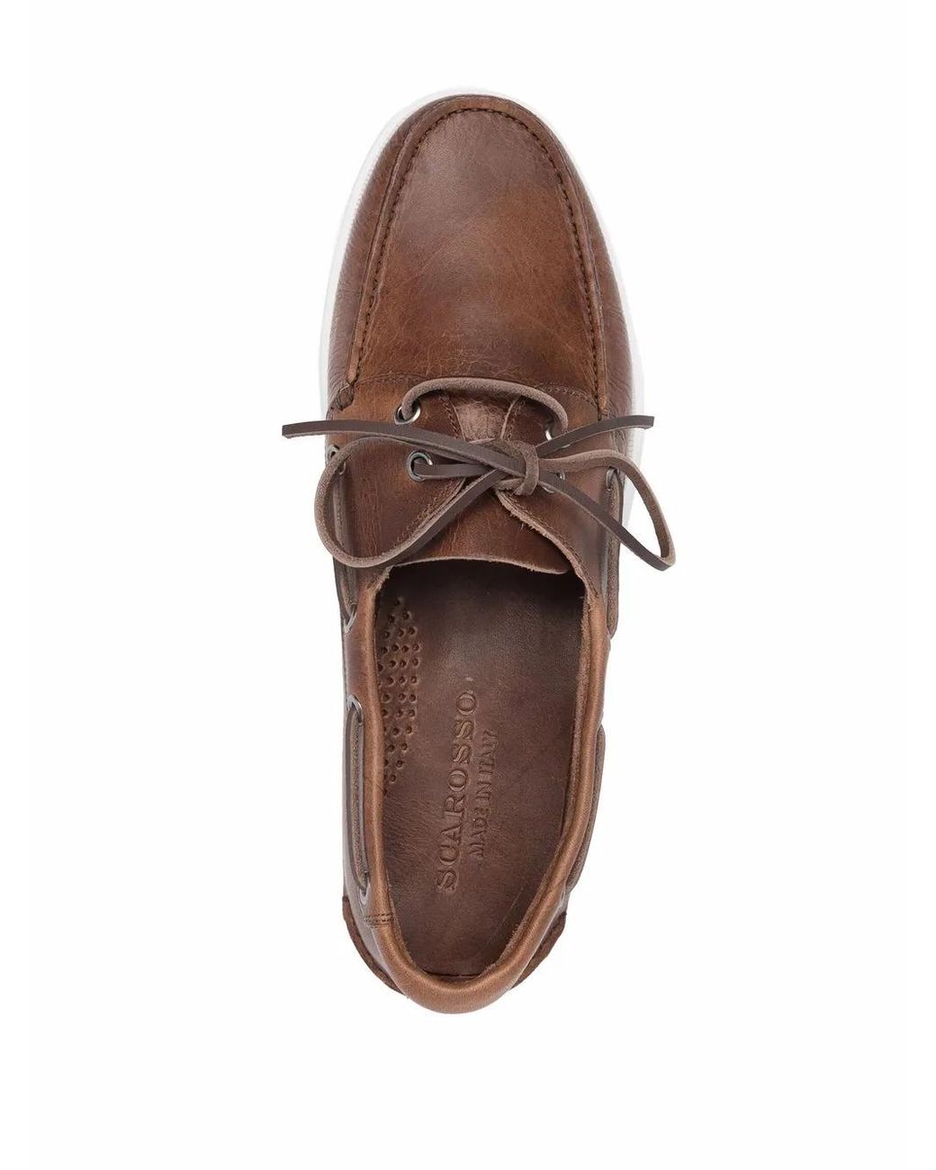 Scarosso Brown Orlando Boat Shoes for men