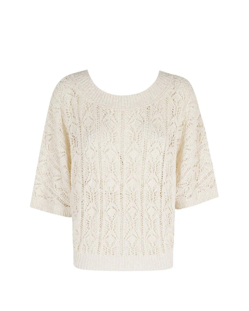 Semicouture Natural Buttoned Sweater