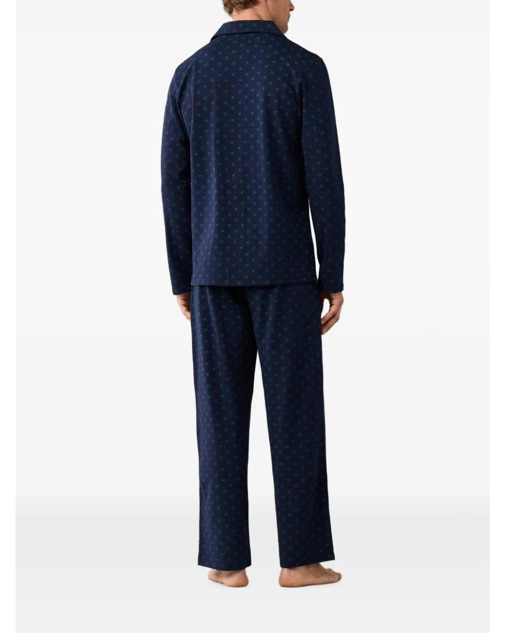 Hackett Blue Logo-Print Pajamas for men