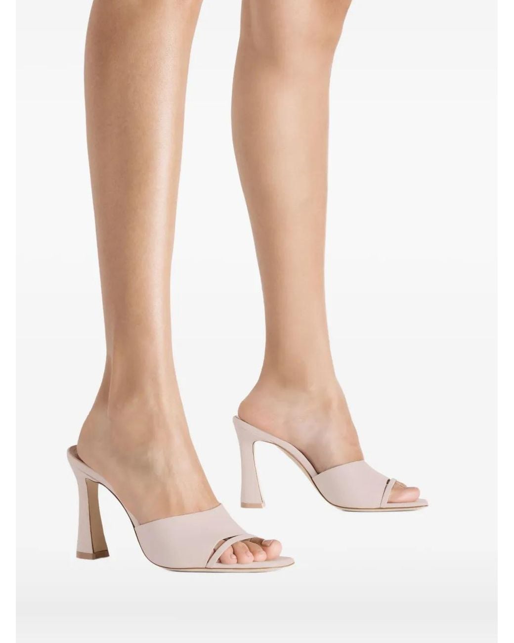 Malone Souliers Pink Leather Roxanne Mules 90