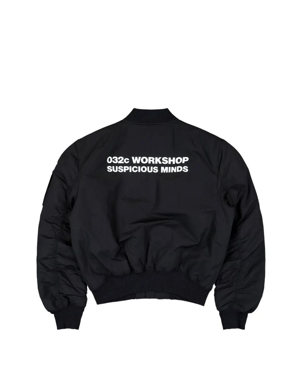 032c Black Zip-Up Bomber Jacket for men