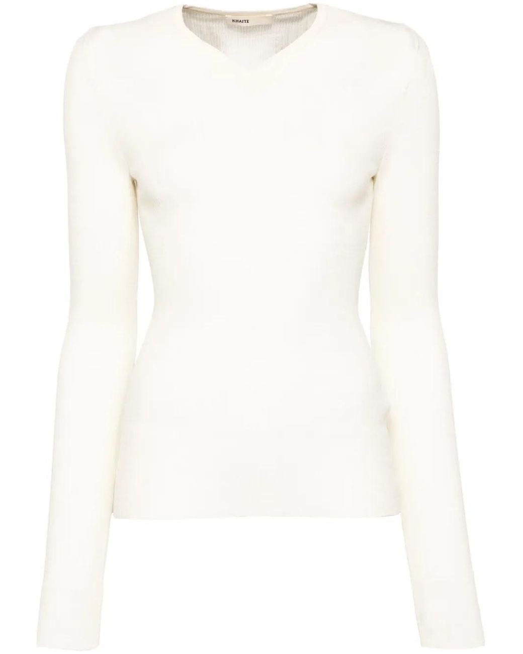 Khaite White Tania Top