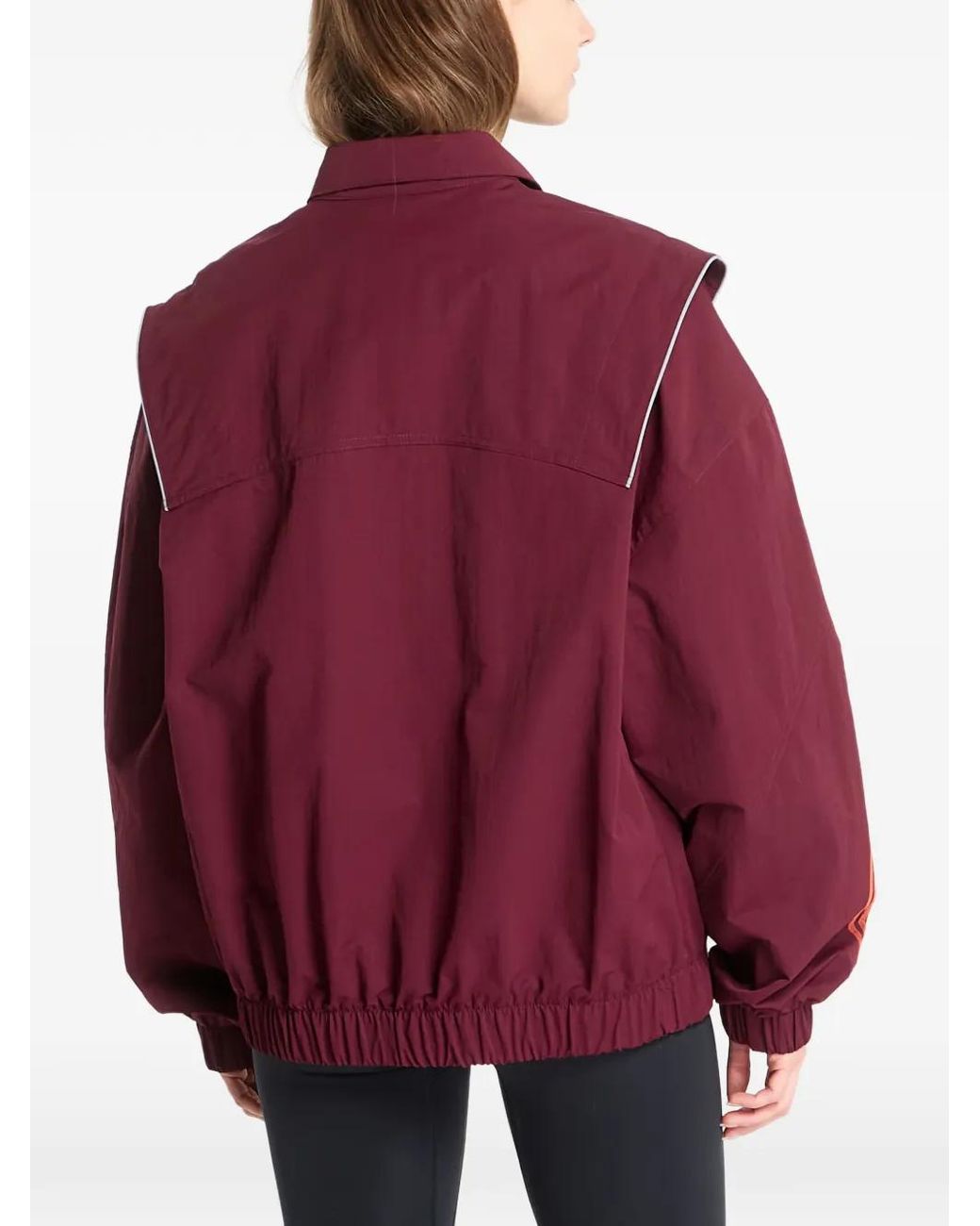 Adidas Red Venice Wind Three-Stripe Jacket