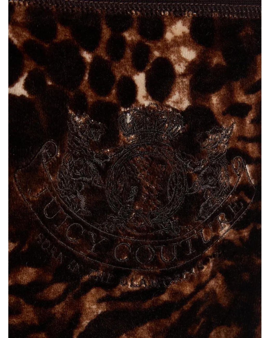 Juicy Couture Brown Leopard-Print Track Pants