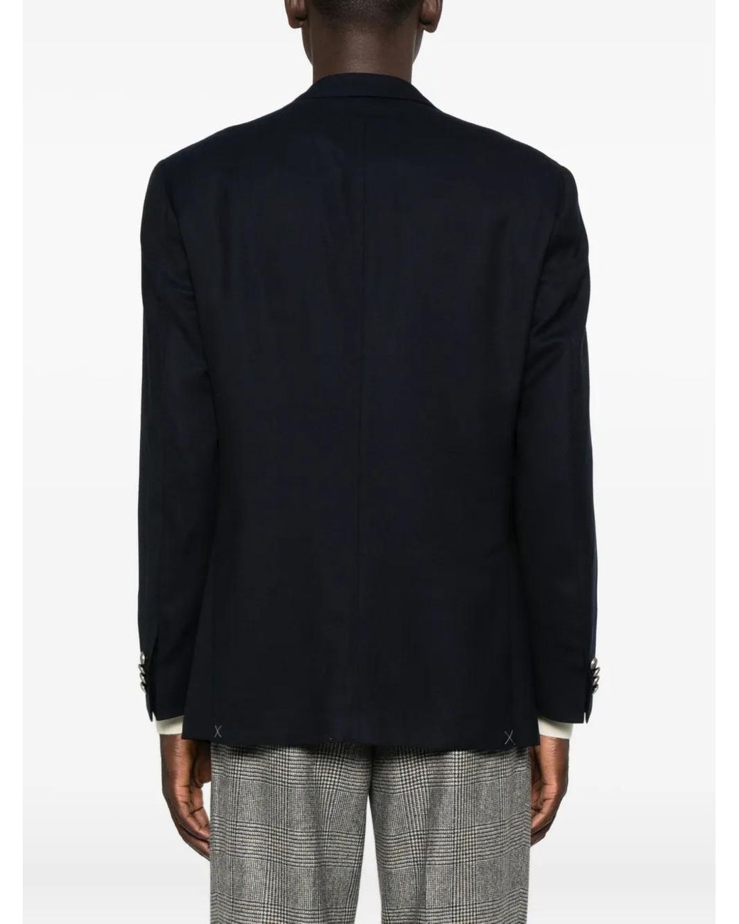 Corneliani Blue Two-Button Patch-Pocket Blazer for men