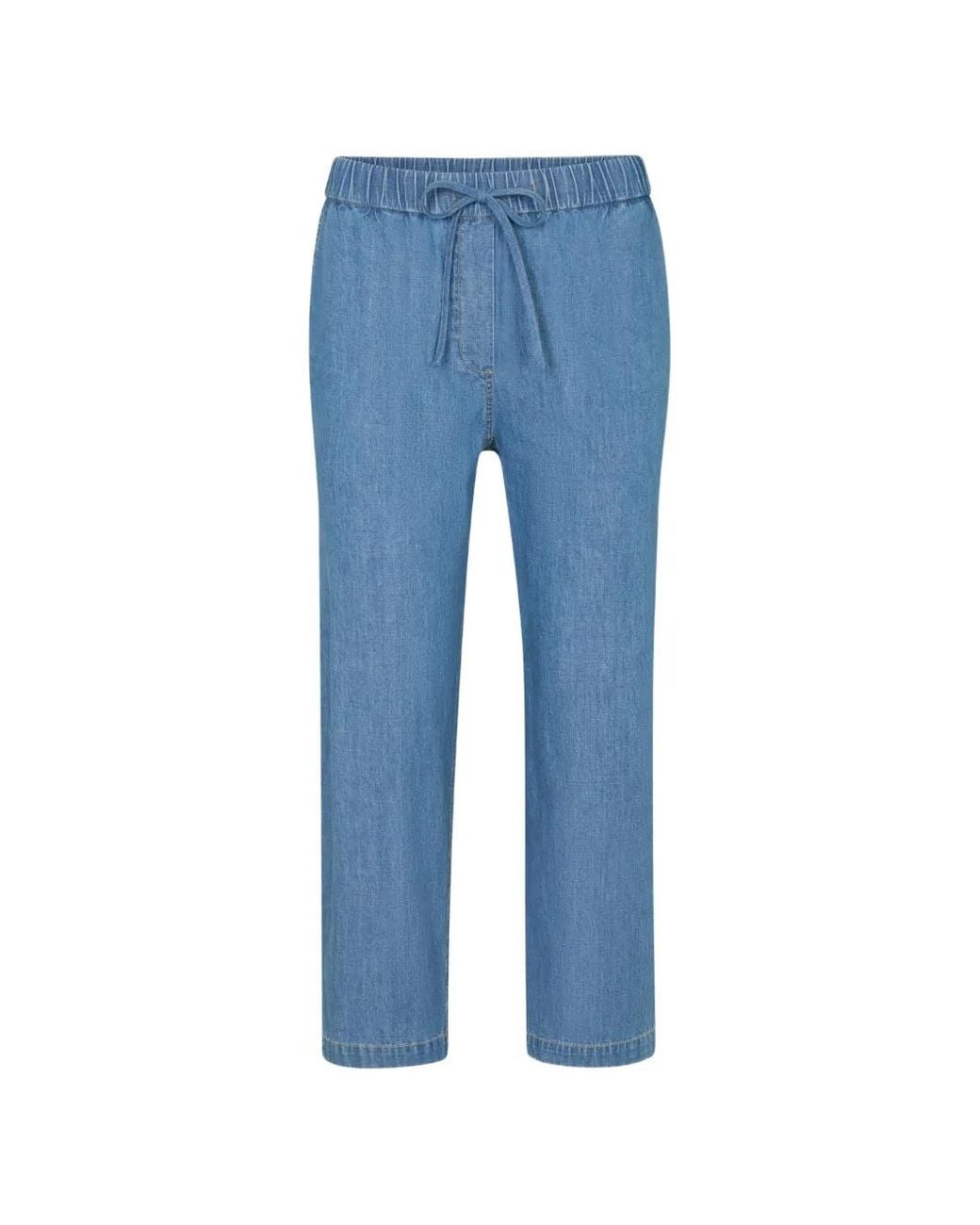 Juvia Blue Drawstring Cropped Jeans
