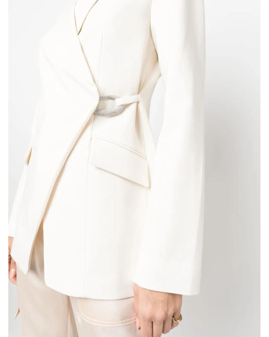 Jonathan Simkhai Natural Off-Centre Front Blazer