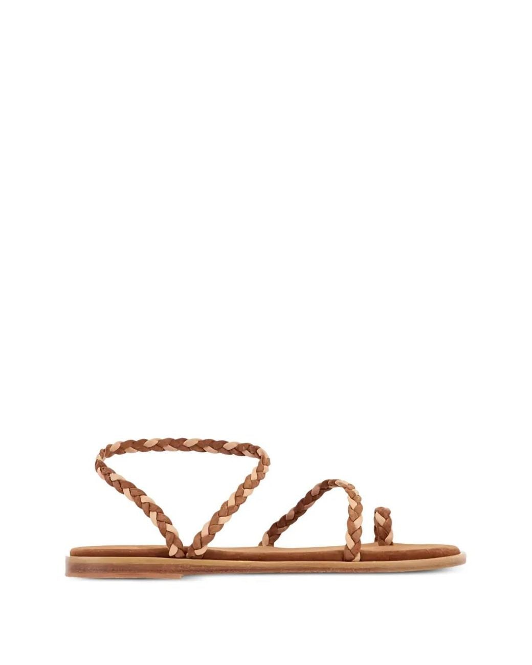 Ancient Greek Sandals Brown Eleftheria Braided-Strap Sandals