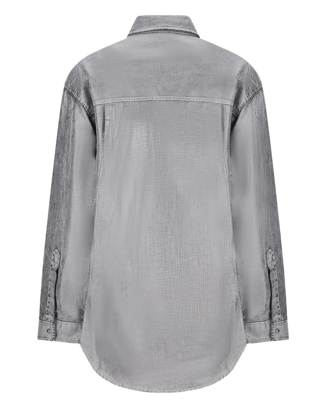 DARKPARK Gray Denim-Effect Collared Shirt