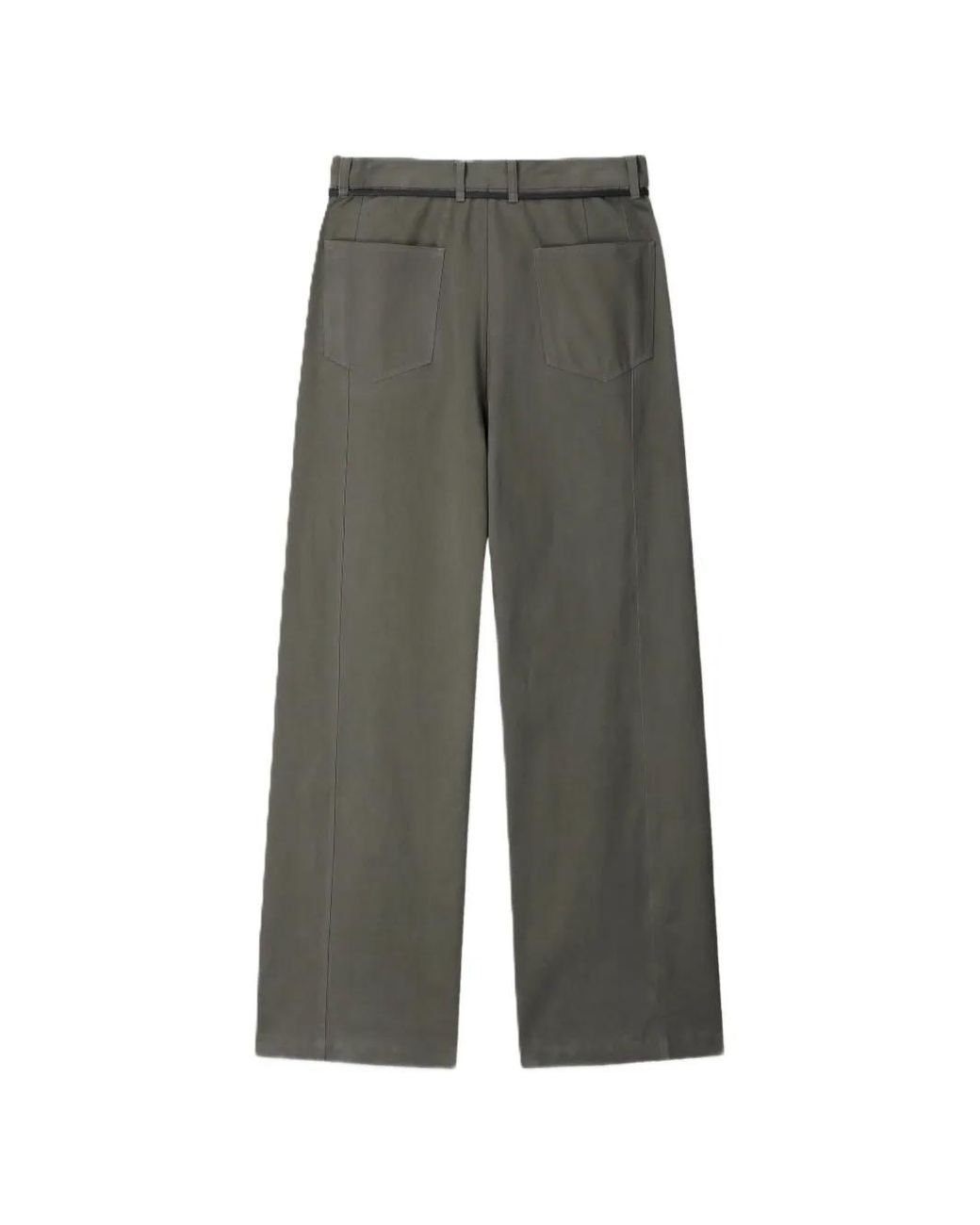 TONYWACK Green Drawstring Button-Tab Trousers for men