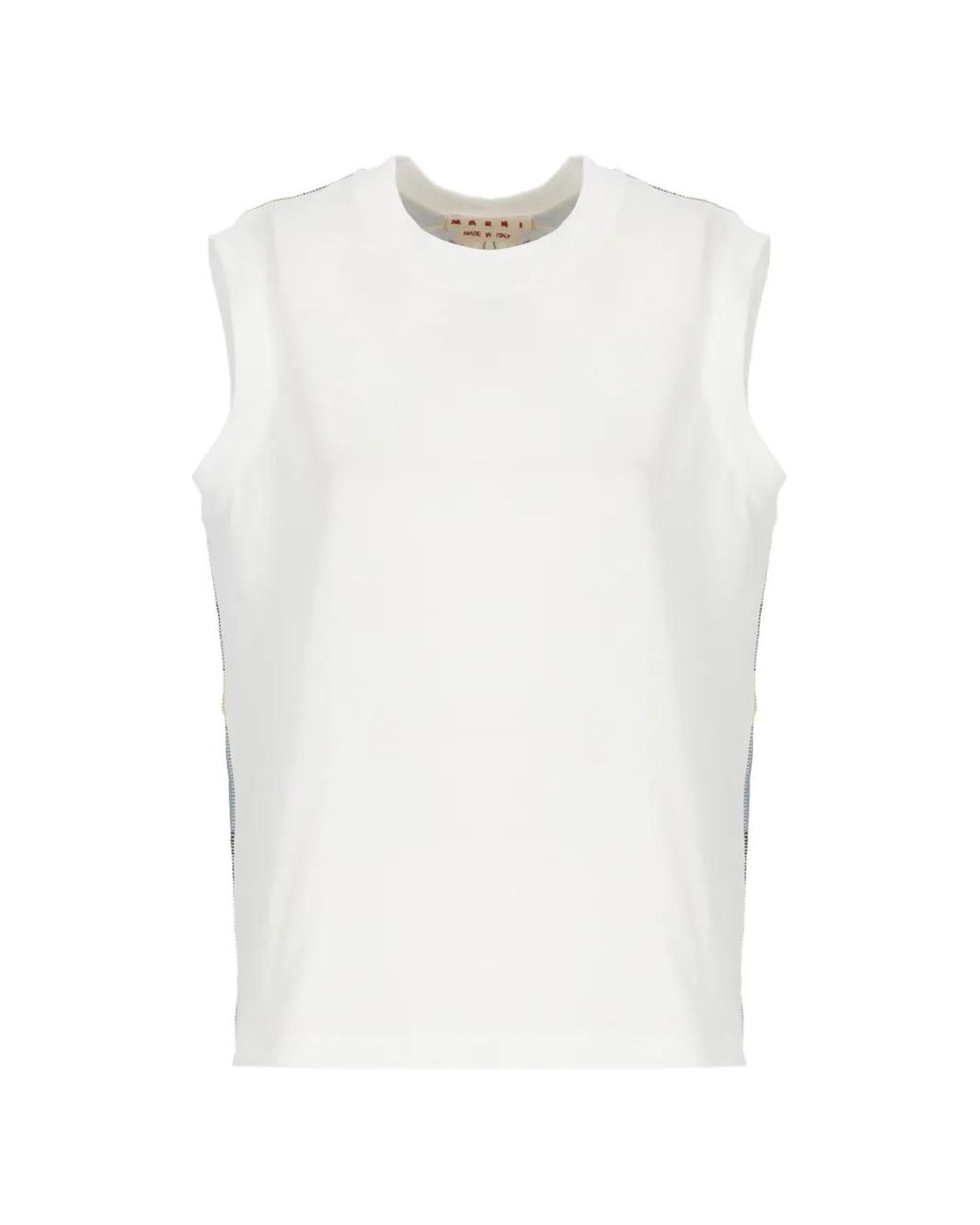 Marni White Sleeveless T-Shirt