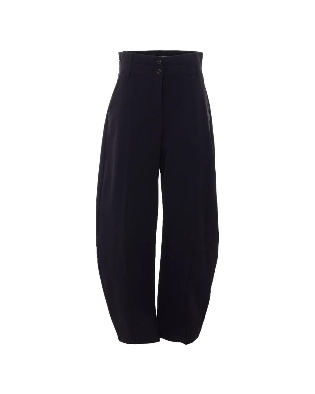 Pinko Blue High-Waisted Double-Button Trousers