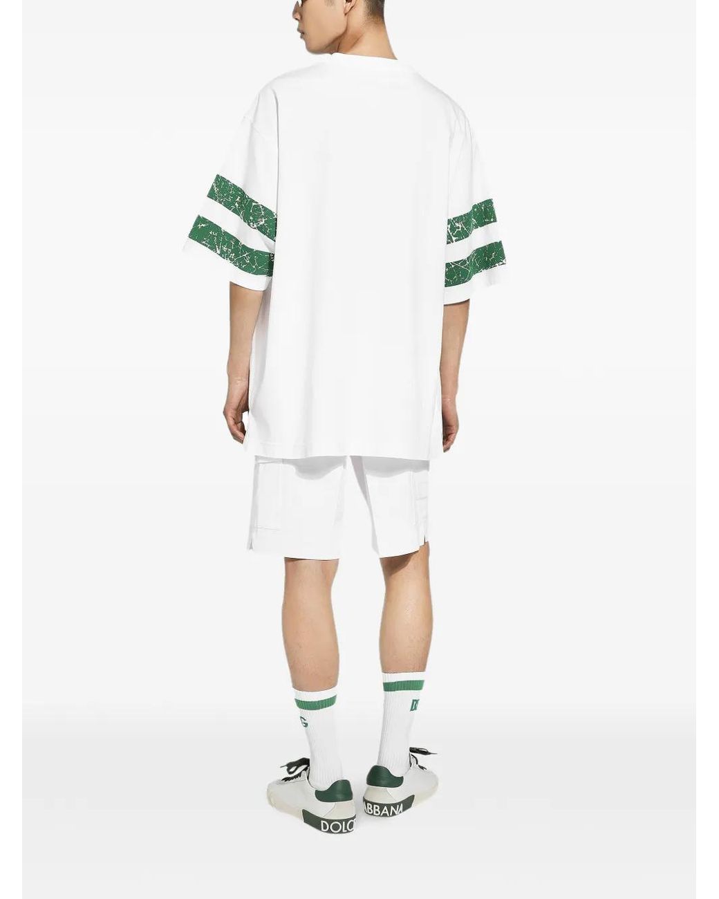 Dolce & Gabbana White Flap-Pocket Cotton Shorts for men