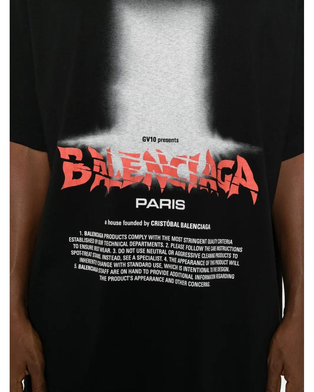 Balenciaga Black The Door Graphic-Print T-Shirt for men