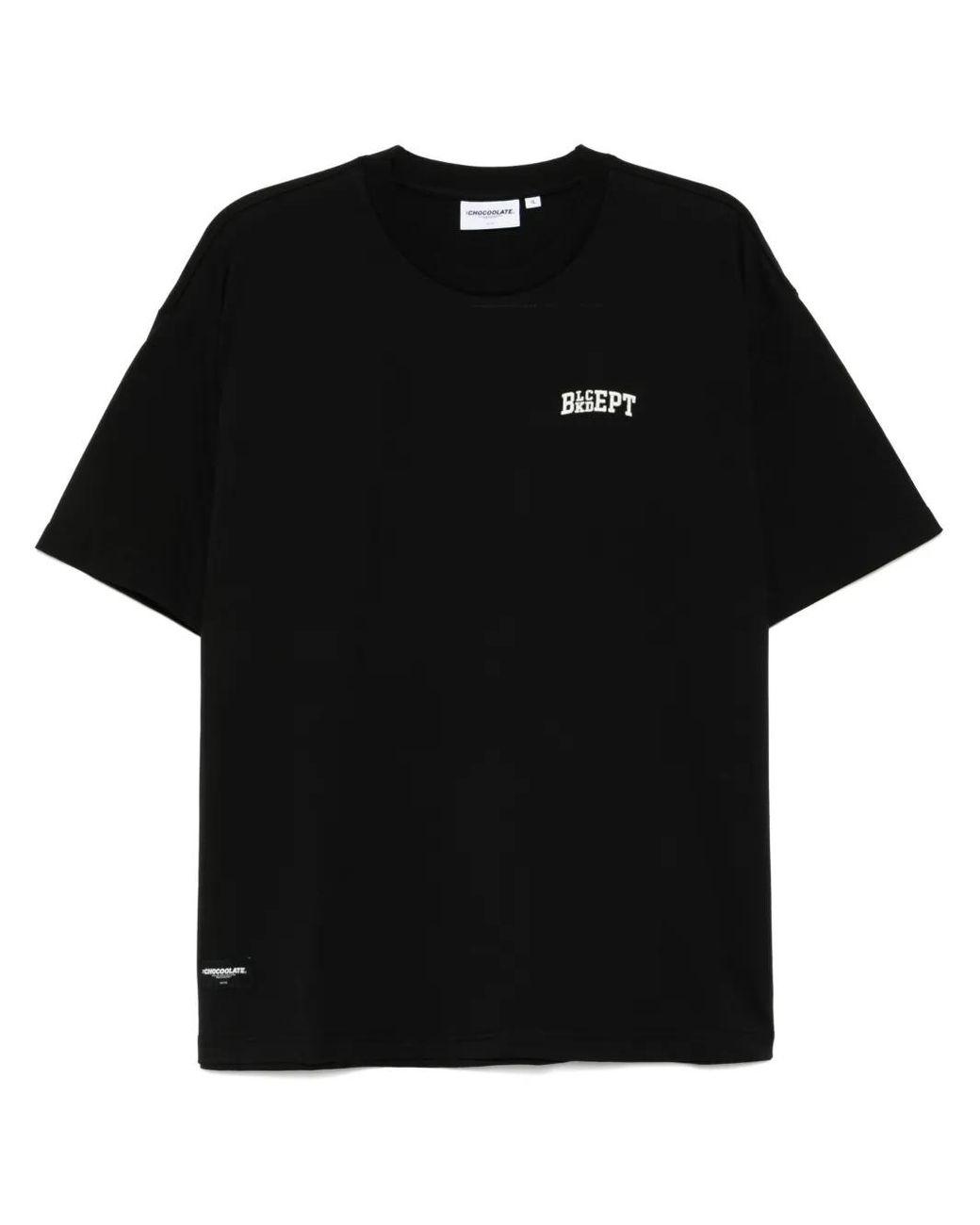Chocoolate Black Embroidered Logo T-Shirt for men