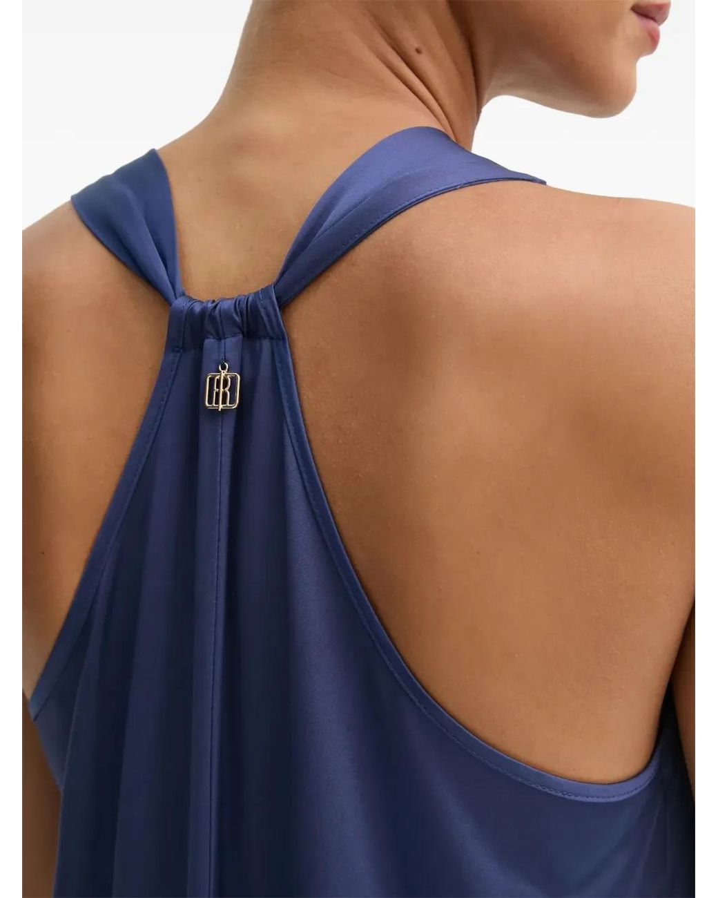 Fracomina Blue Kleid mit V-Ausschnitt