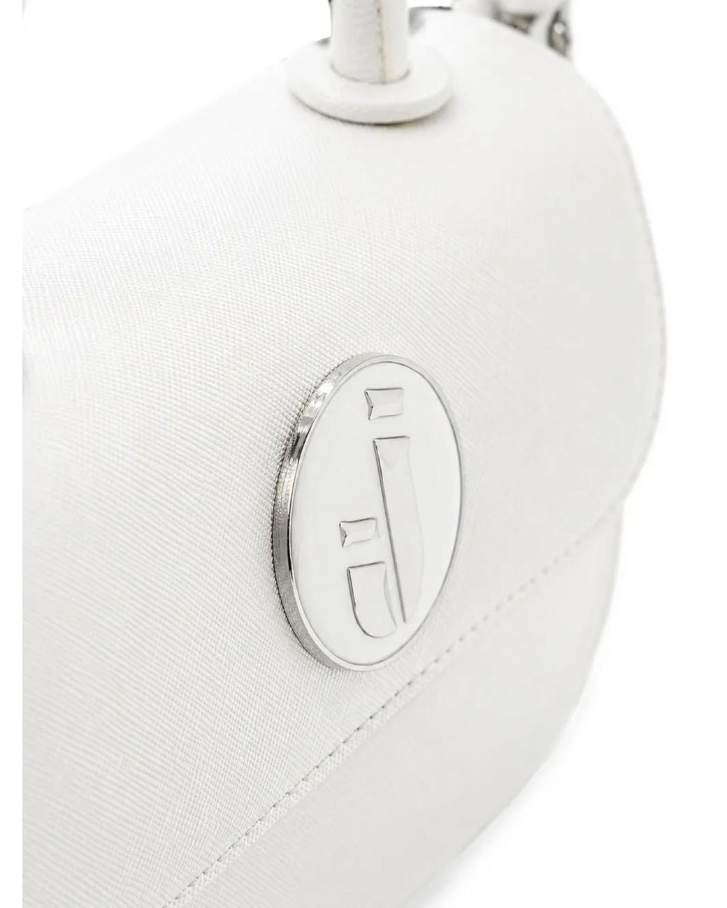 Iceberg White Logo-Plaque Crossbody Bag