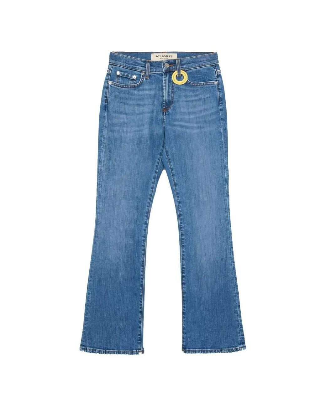 Roy Rogers Blue Faded Flared-Leg Jeans