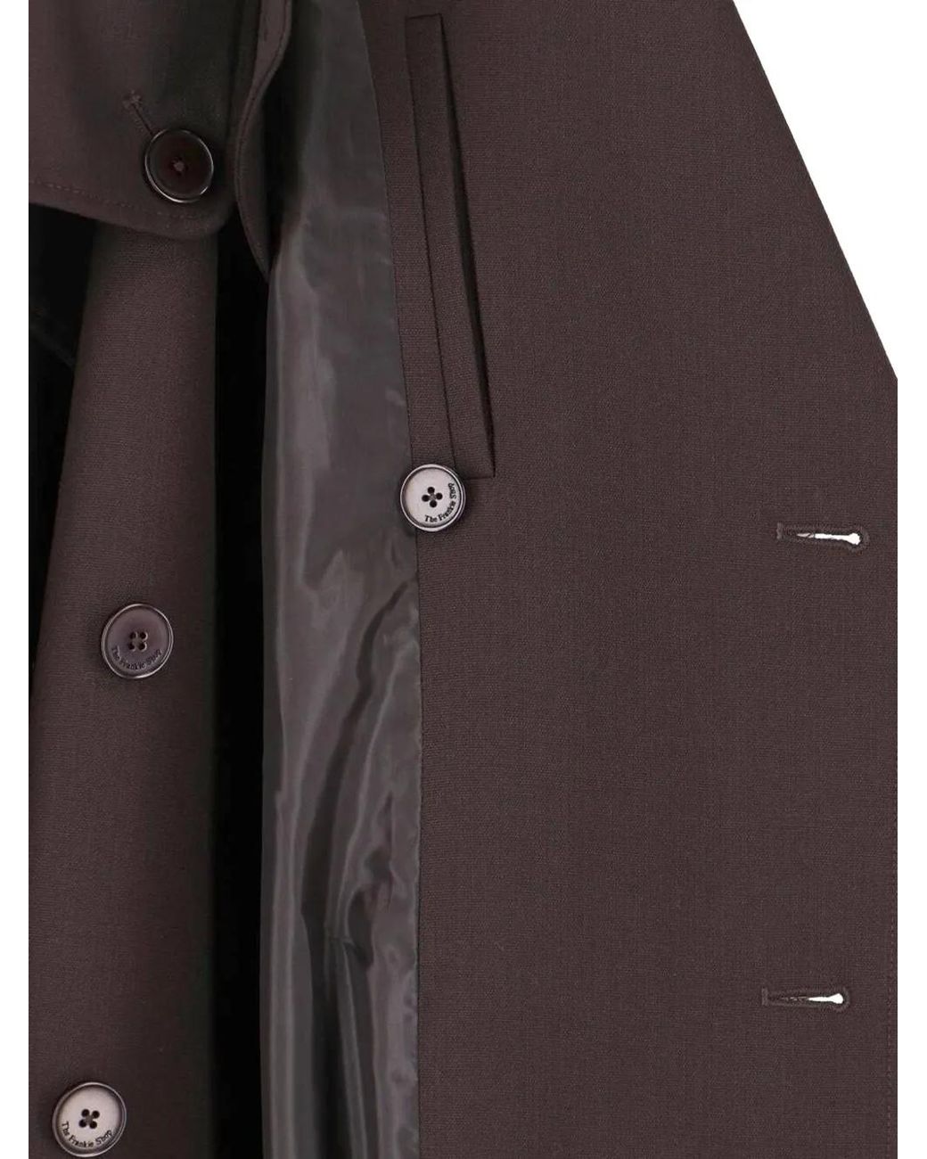 Frankie Shop Brown Dursley Double-Breasted Trench Coat