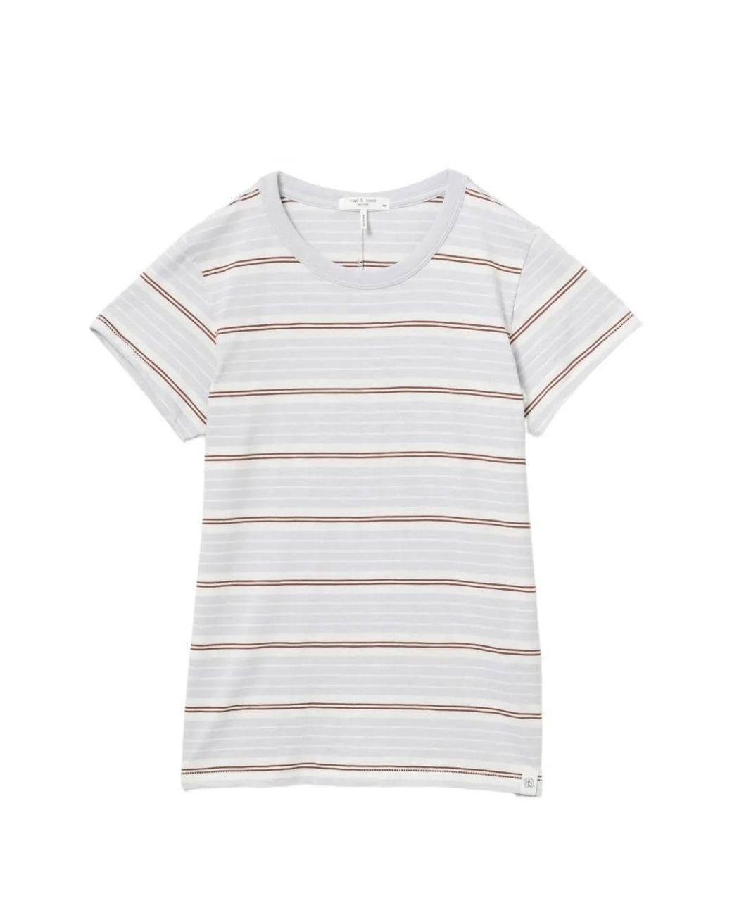 Rag & Bone White Striped Short-Sleeve T-Shirt