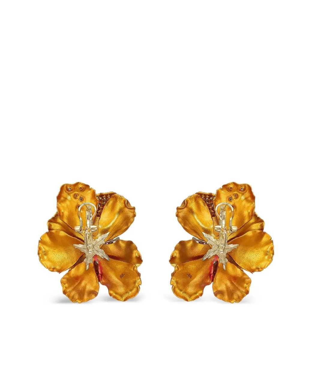 Anabela Chan Orange 18K Vermeil Magma Poppy Earrings