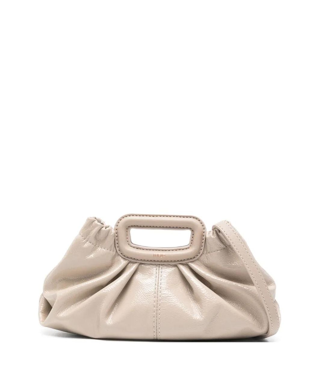 Maje Natural Naplak Leather Milpli Mini Clutch