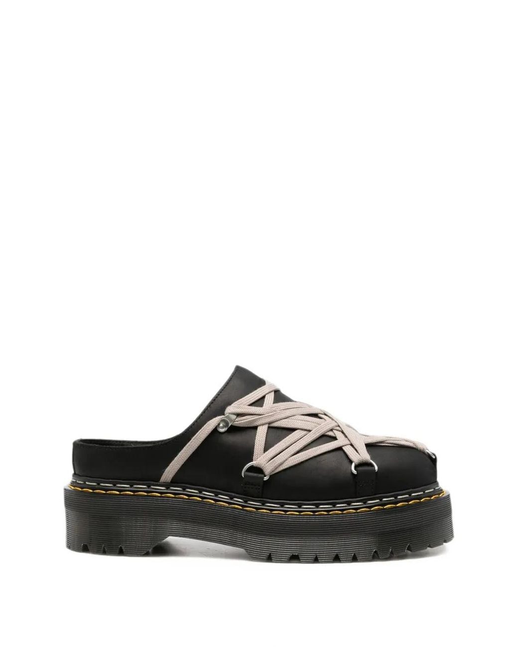 Rick Owens Black X Dr. Martens Megalace Mules for men