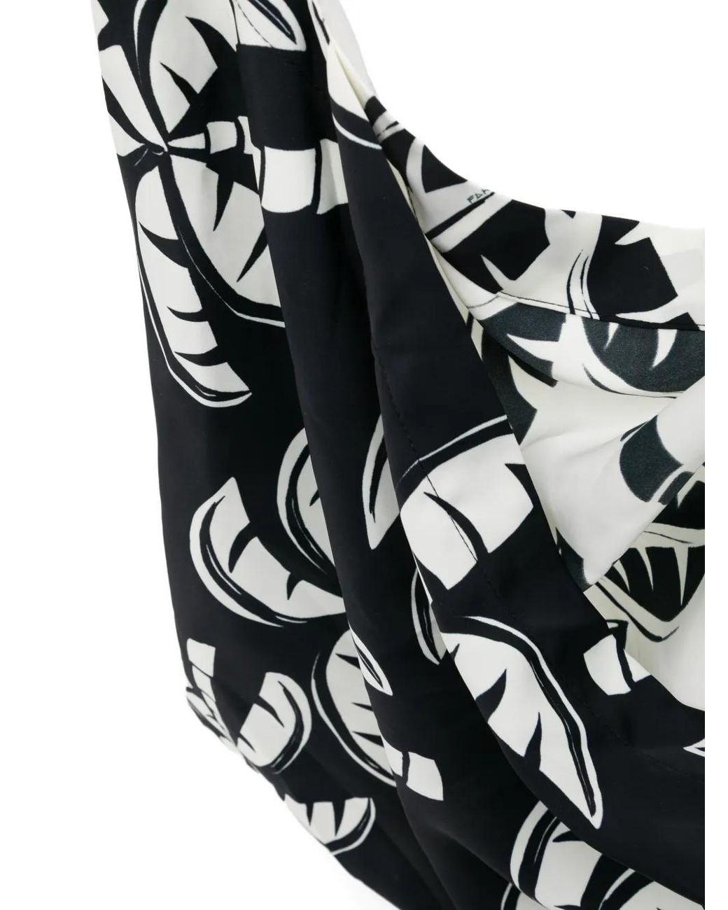 Farm Rio Black Scarf Tote Bag