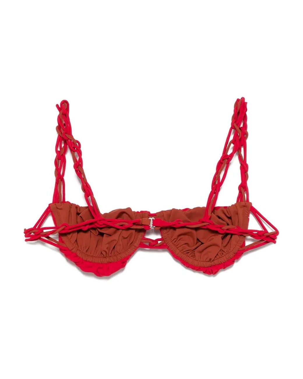 Isa Boulder Red Reversible Bikini Top