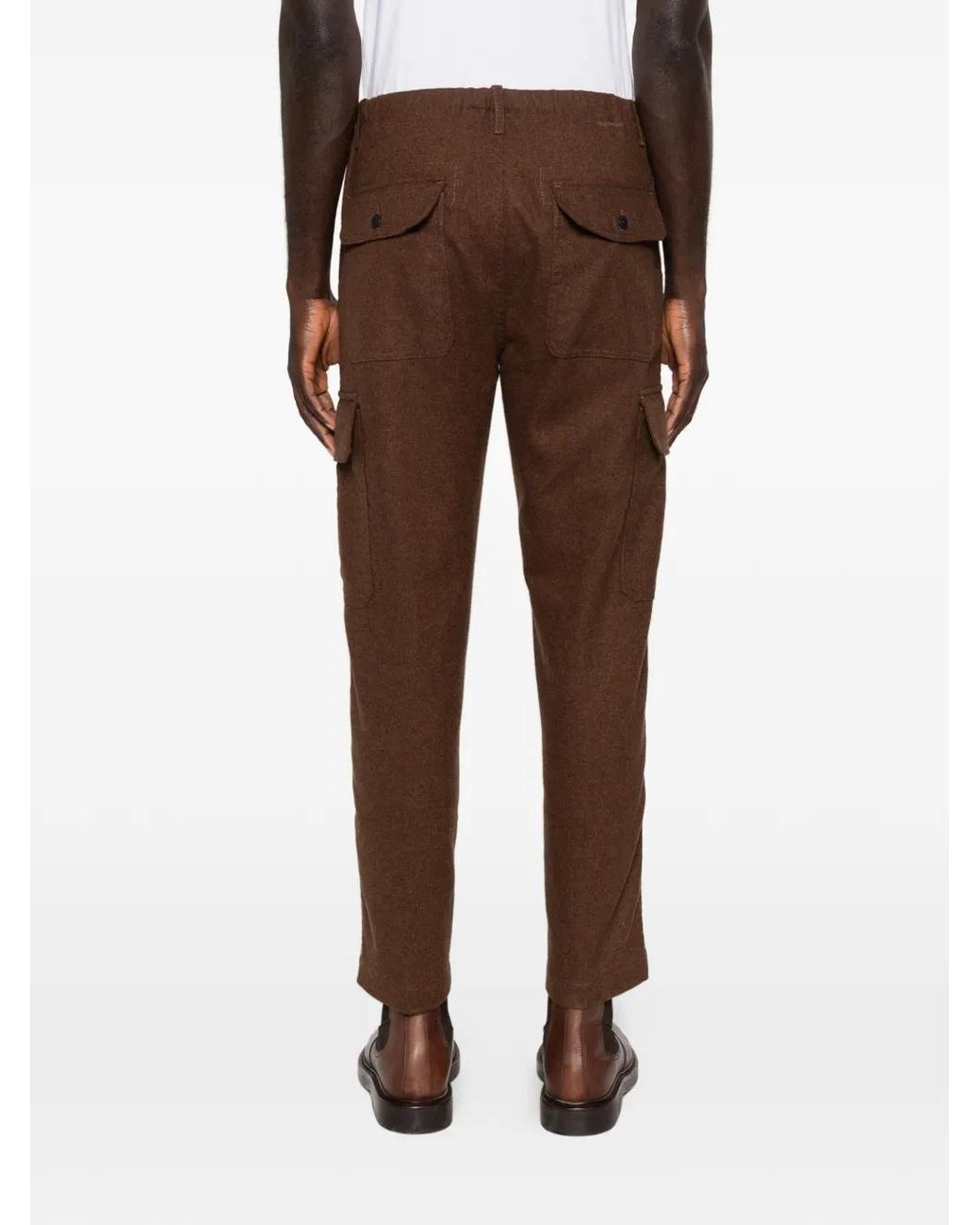 Incotex Brown Cargopocket Trousers for men