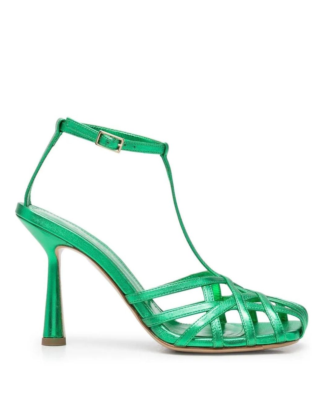 Castagna Green Lidia Caged Sandals