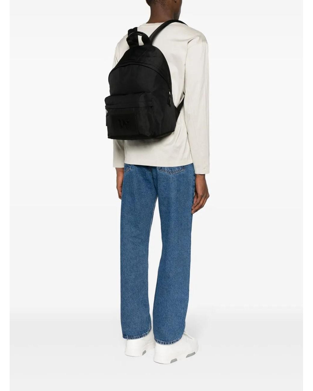 Palm Angels Black Men Monogram Backpack for men