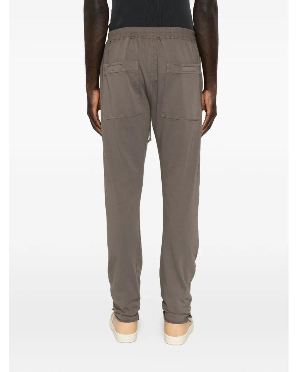 Rick Owens Gray Drawstring Track Pants for men