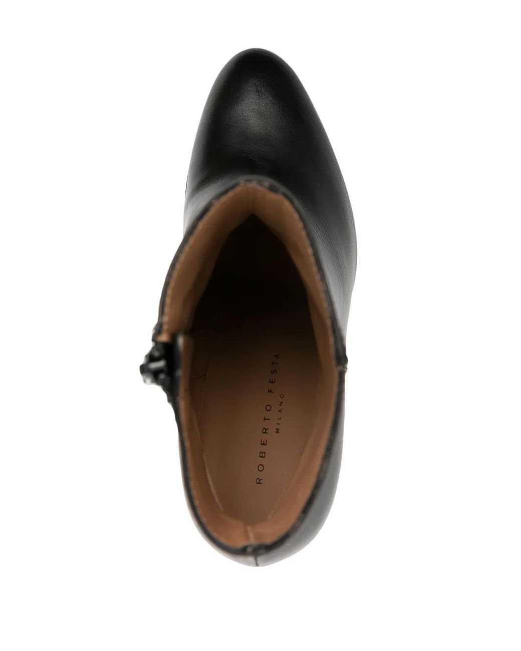 Roberto Festa Black Charlotte Leather Ankle Boots