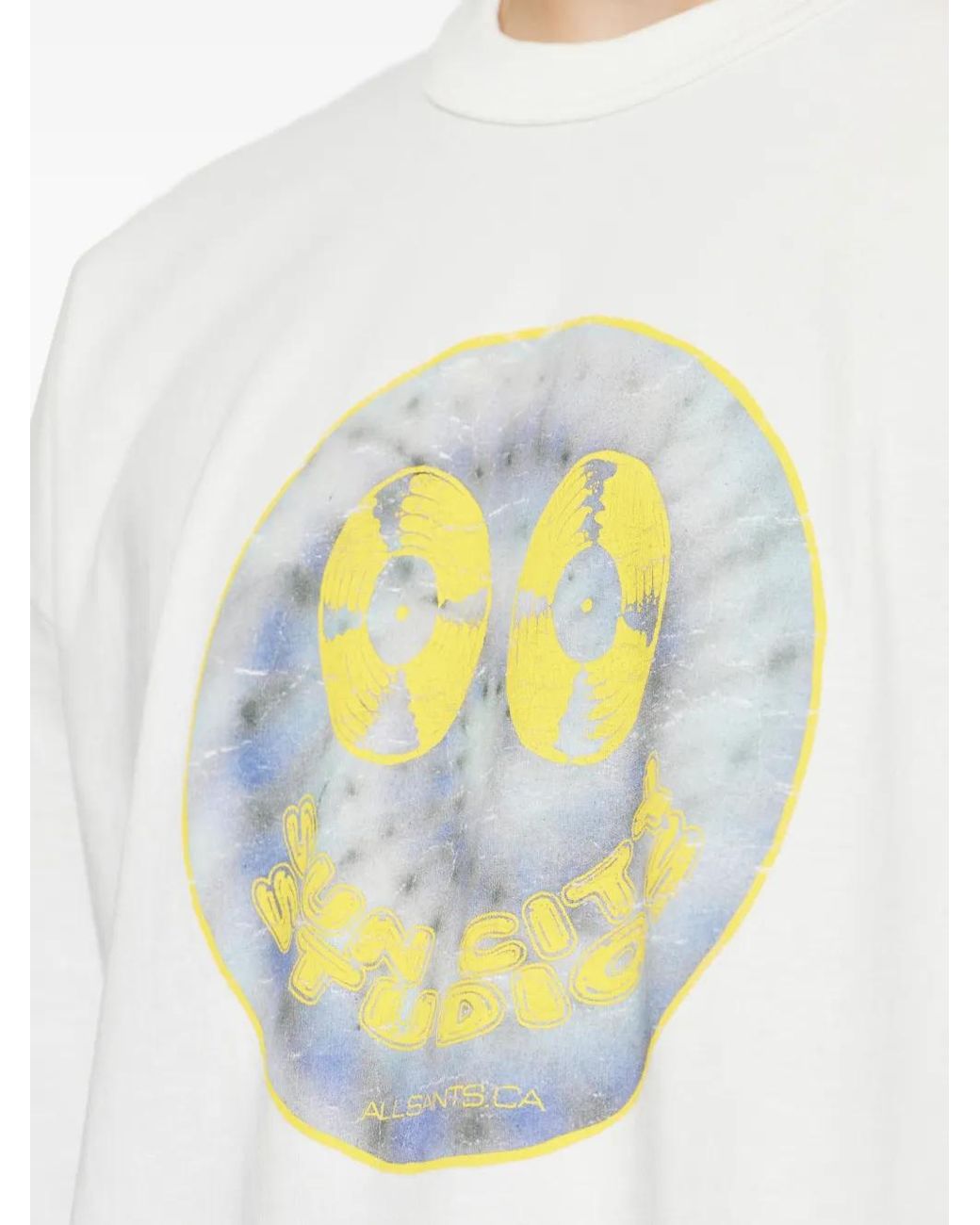 AllSaints White Spun Out Graphic-Print T-Shirt for men