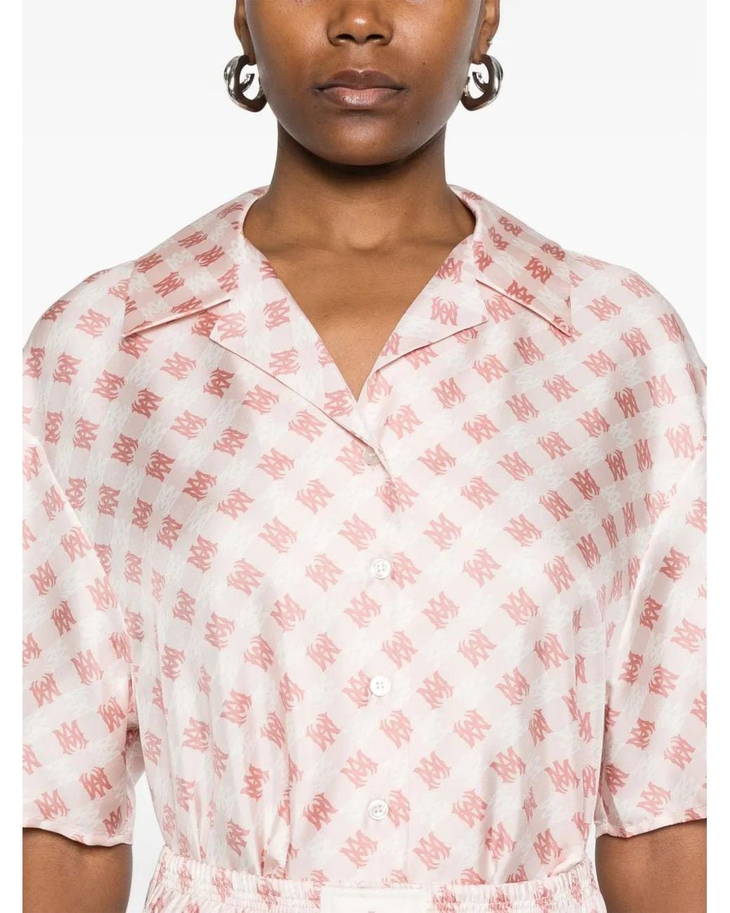 Amiri Pink Silk Shirt