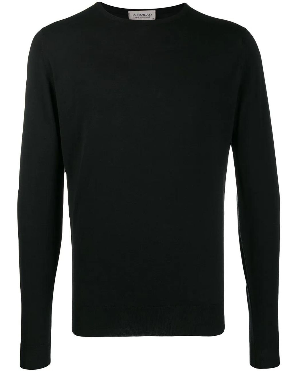 John Smedley Black Lundy Crew Neck Jumper for men