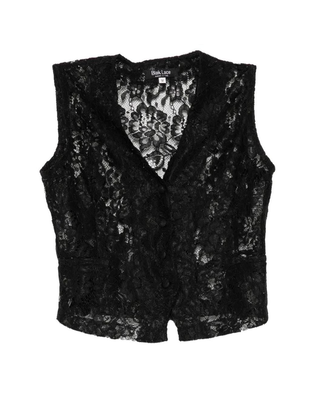 BLAKLACE Black Lace V-Neck Top
