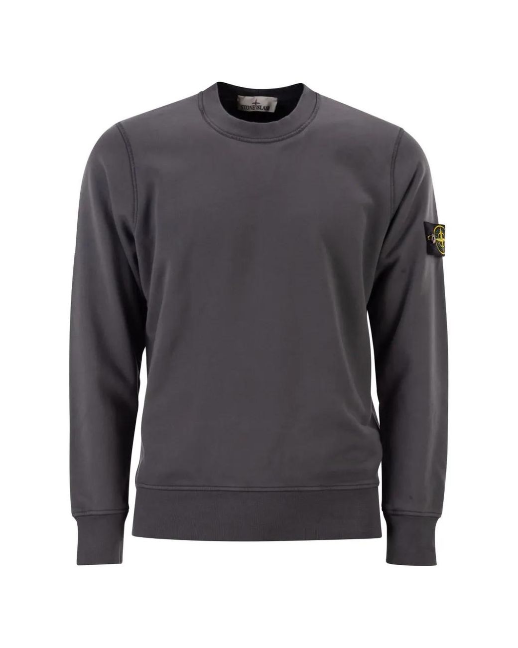 Sweat Homme Stone Island Blanc, Coton, Taille 3XL, Pull Col Rond, Logo, Printemps