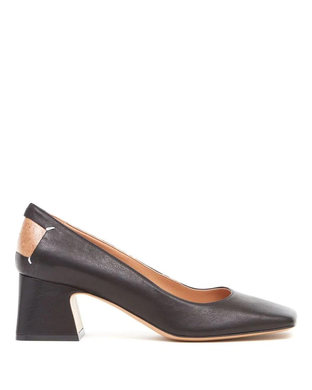 Maison Margiela Brown Décortiqué 60Mm Four-Stitch Pumps