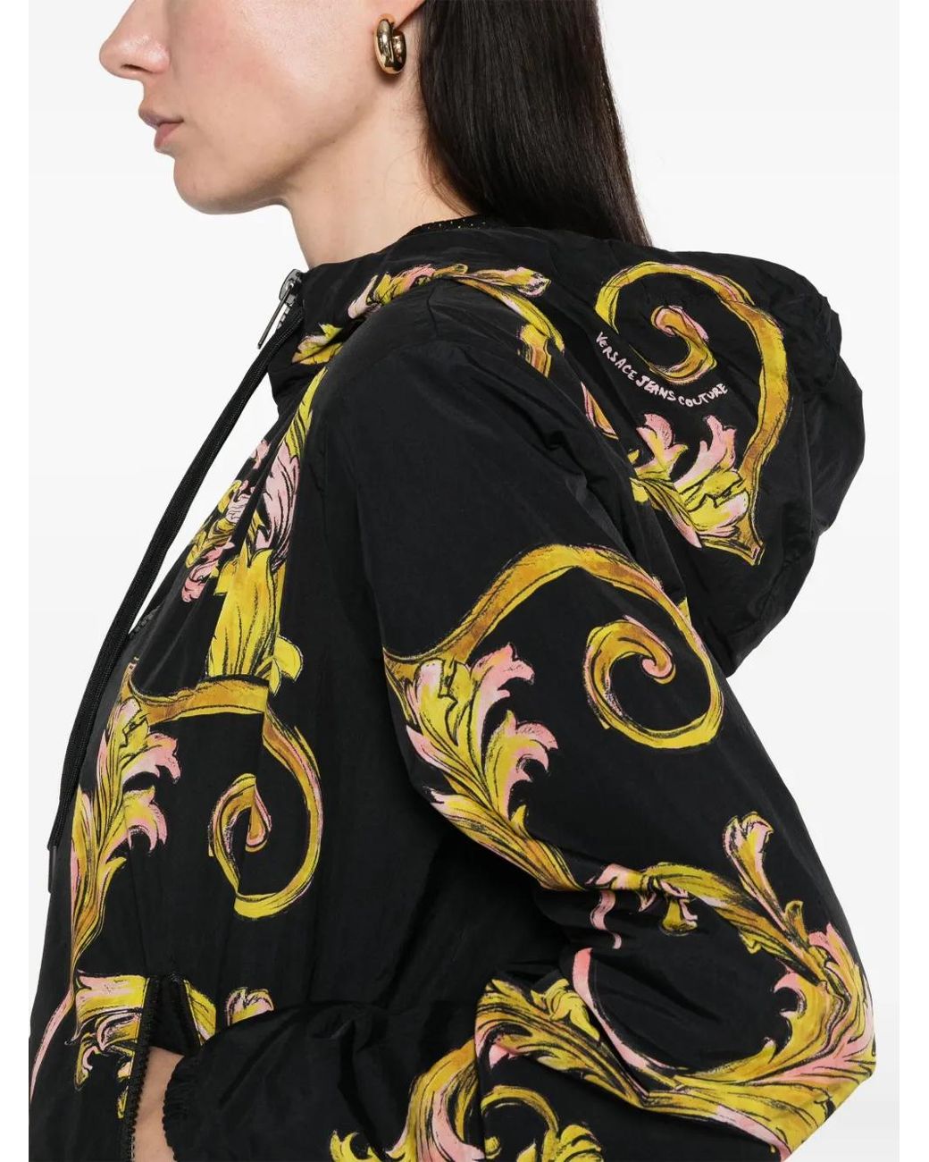 Versace Jeans Couture Black Barocco-Print Jacket