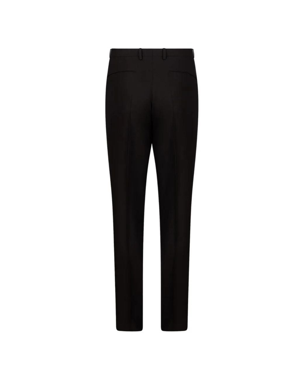 Tagliatore Black Pressed-Crease Tailored Trousers for men