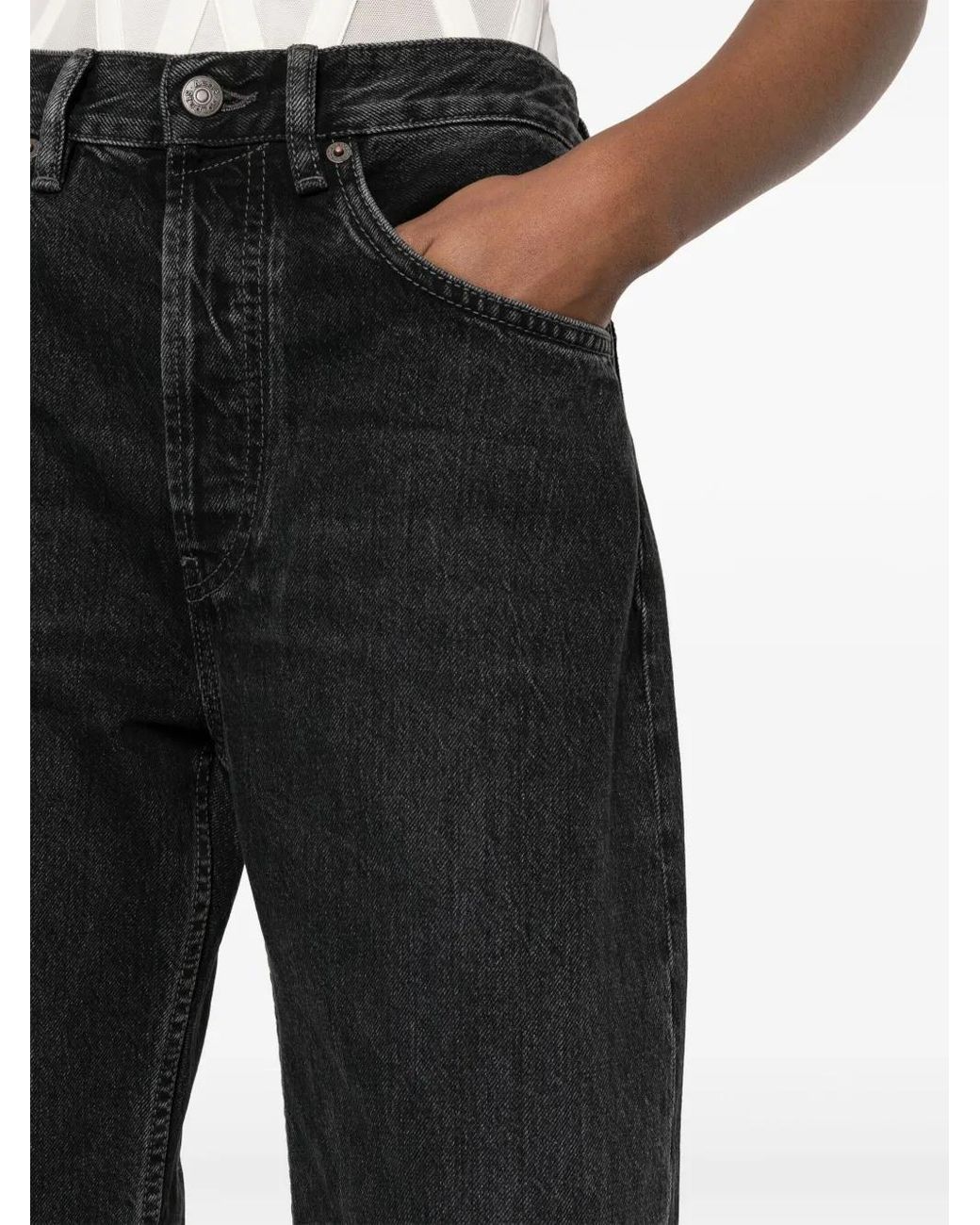 Acne Black Denim Cotton Jeans