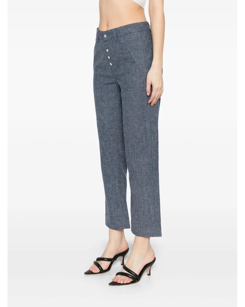 Herno Blue Press-Stud Fastening Jeans