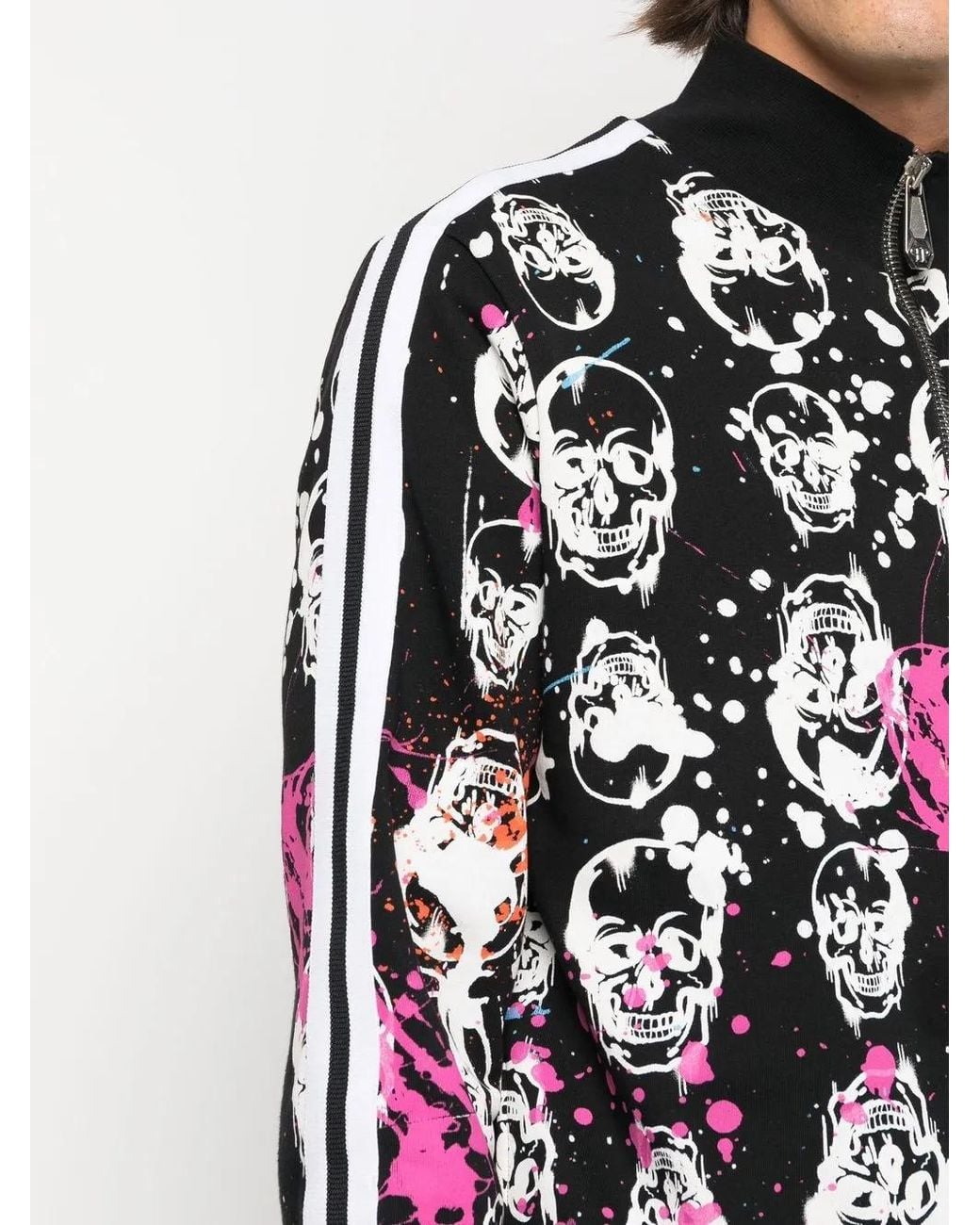 Philipp Plein Black Skull Print Tracksuit for men