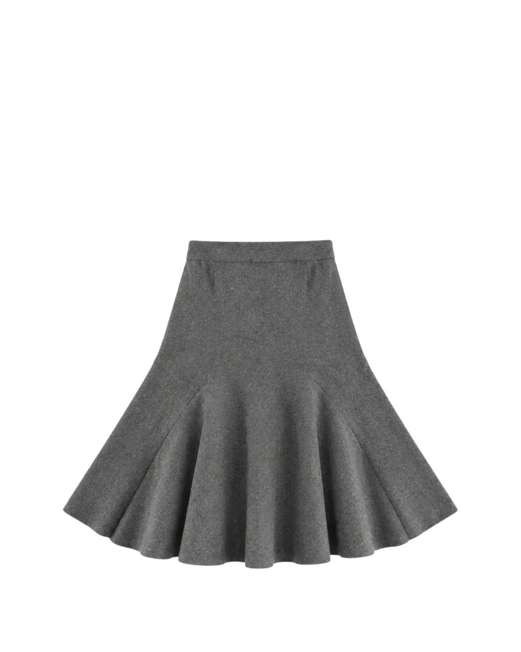 Seventy Gray Flared Midi Skirt