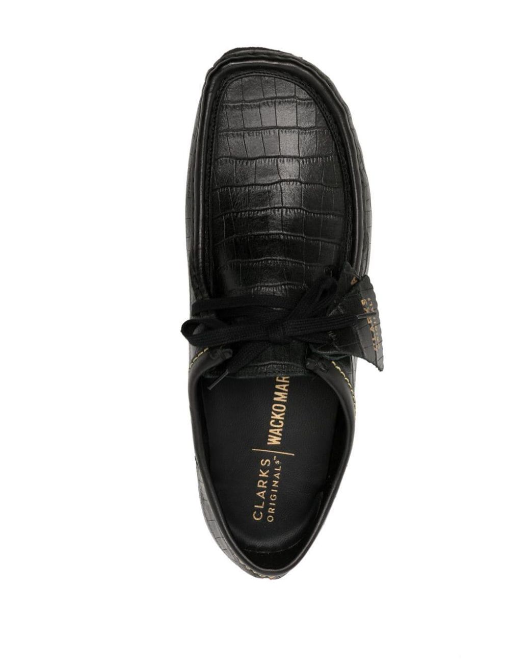 Wacko Maria X Clarks Wallabee Crocodile-embossed Loafers in Wacko Maria X Clarks Wallabee Crocodile-embossed Loafers in