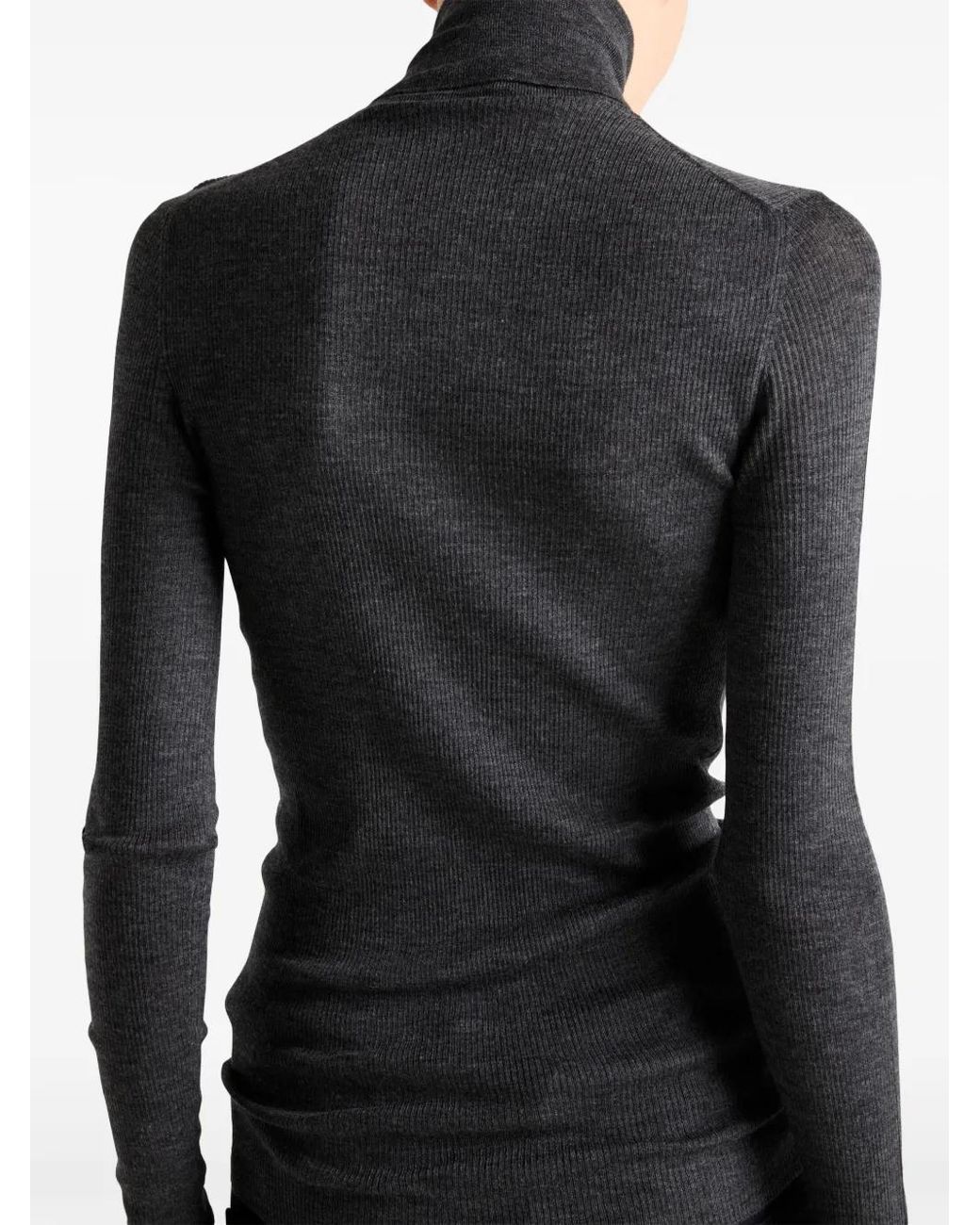 Pull À Col Roulé Prada en coloris Black
