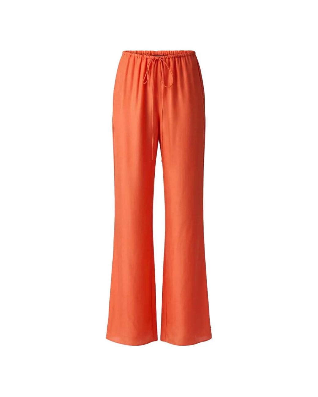 Toccin Orange Pantalon Évasé À Lien De Resserrage Nela